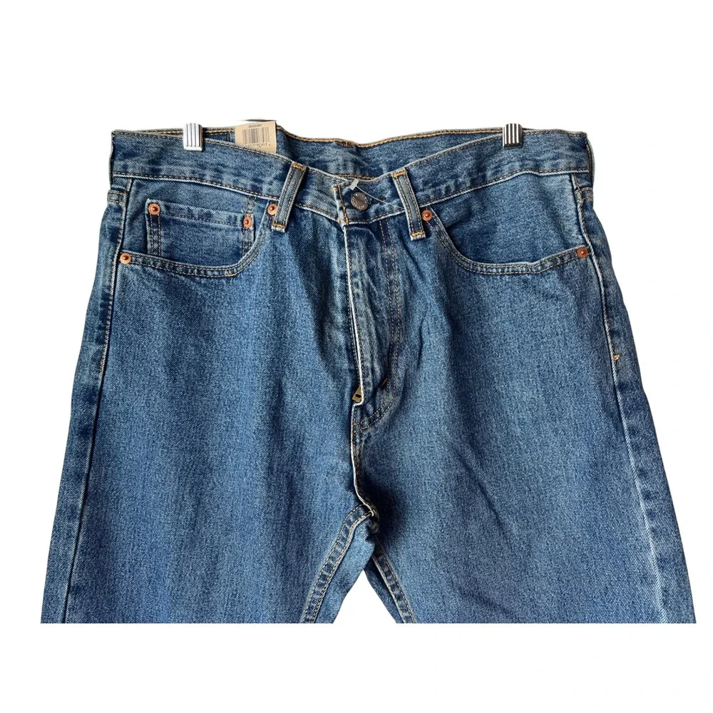 Levis 505 Regular Fit Jeans Mens 34x29 Medium Wash Blue Straight Leg 100% Cotton